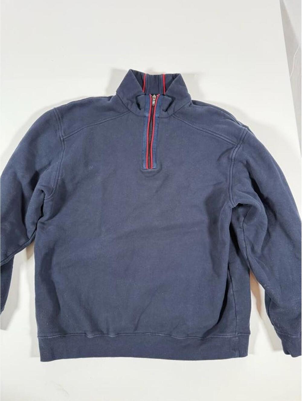 Cutter & Buck Navy Blue Fleece Quarter-Zip Pullover Sweat L